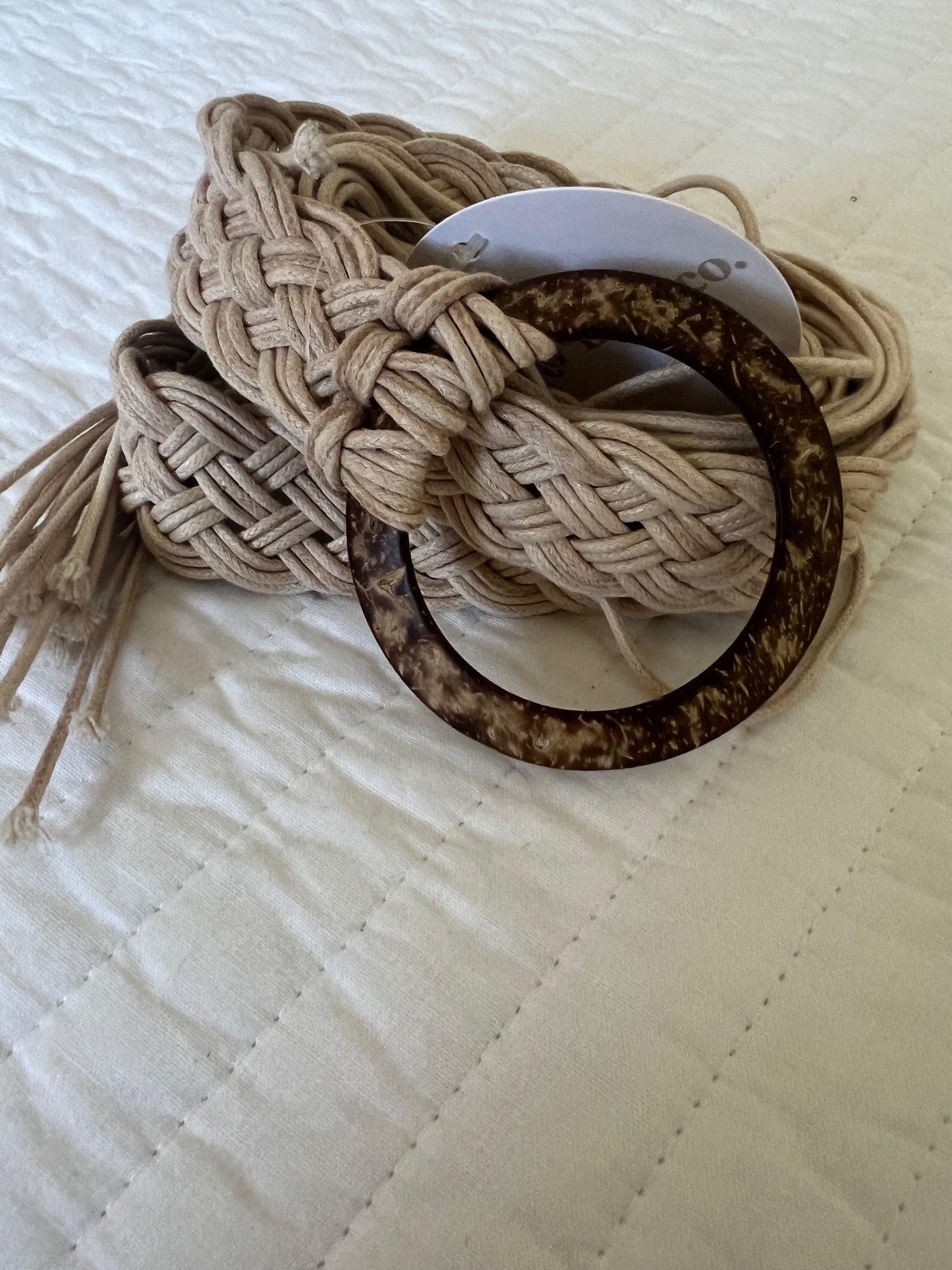Macrame + Coconut Shell Belt