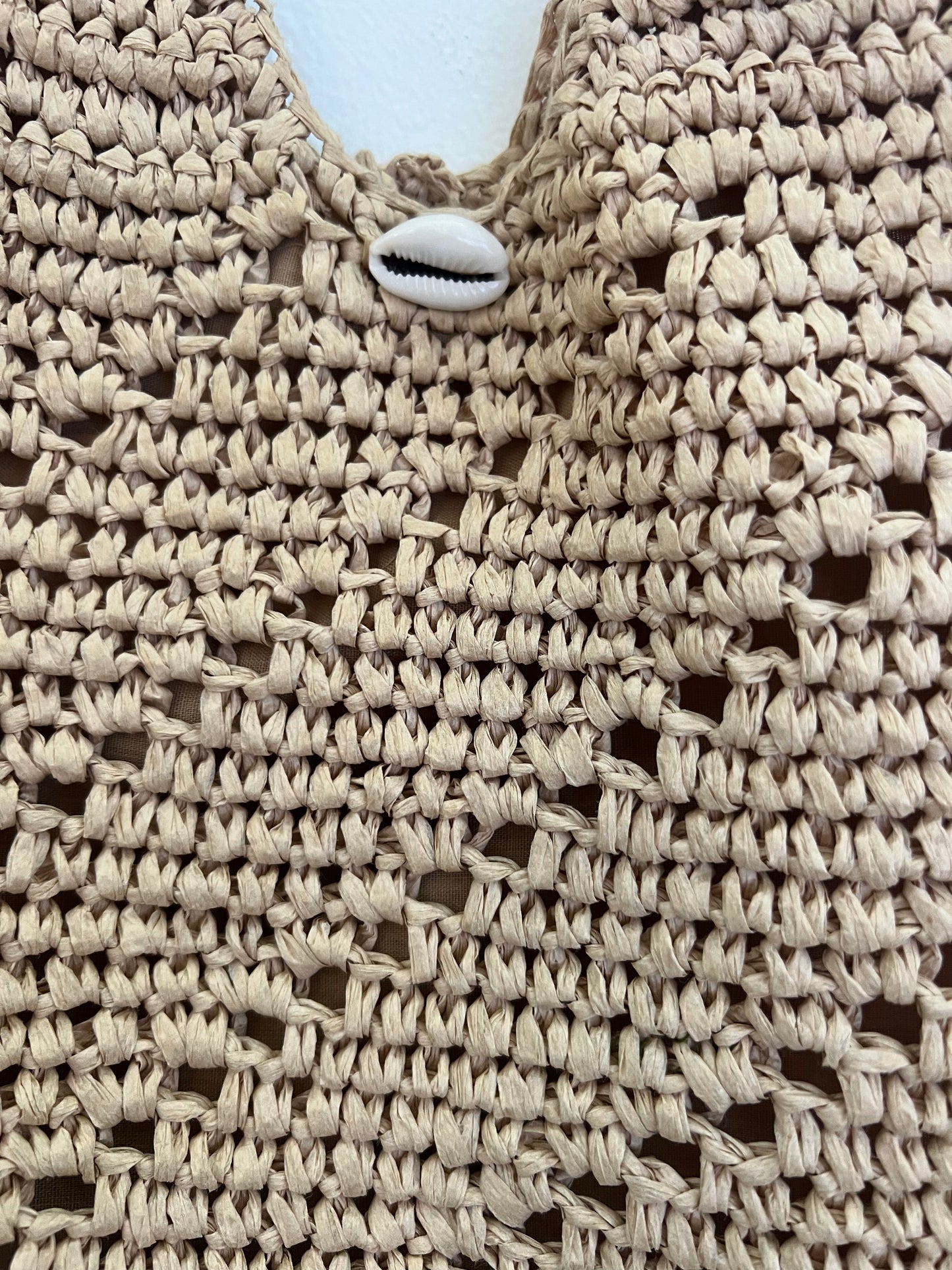Straw + Shell Shoulder Bag
