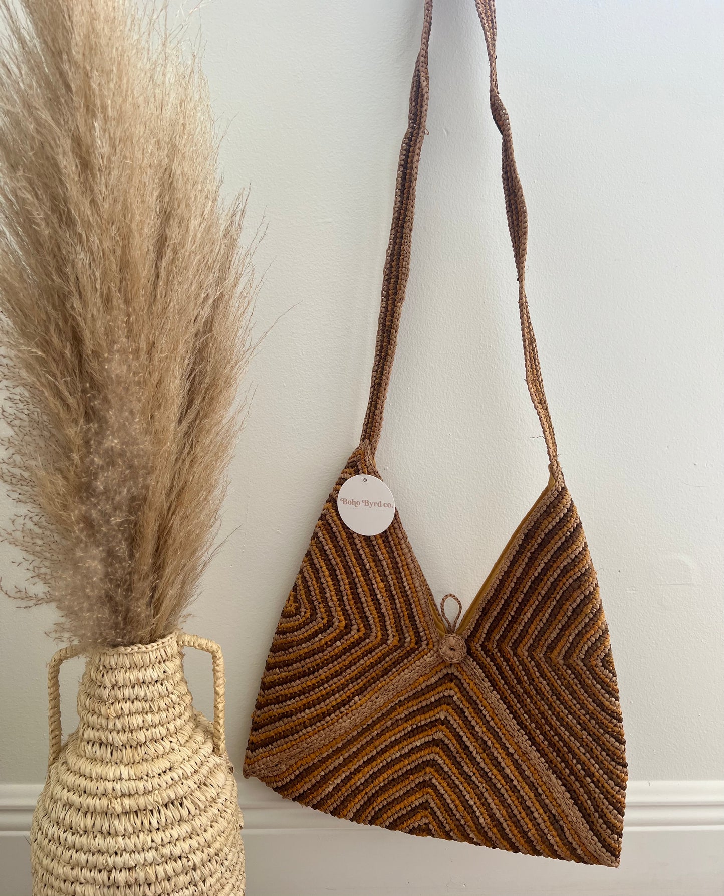 Handmade Raffia Crossbody Bag