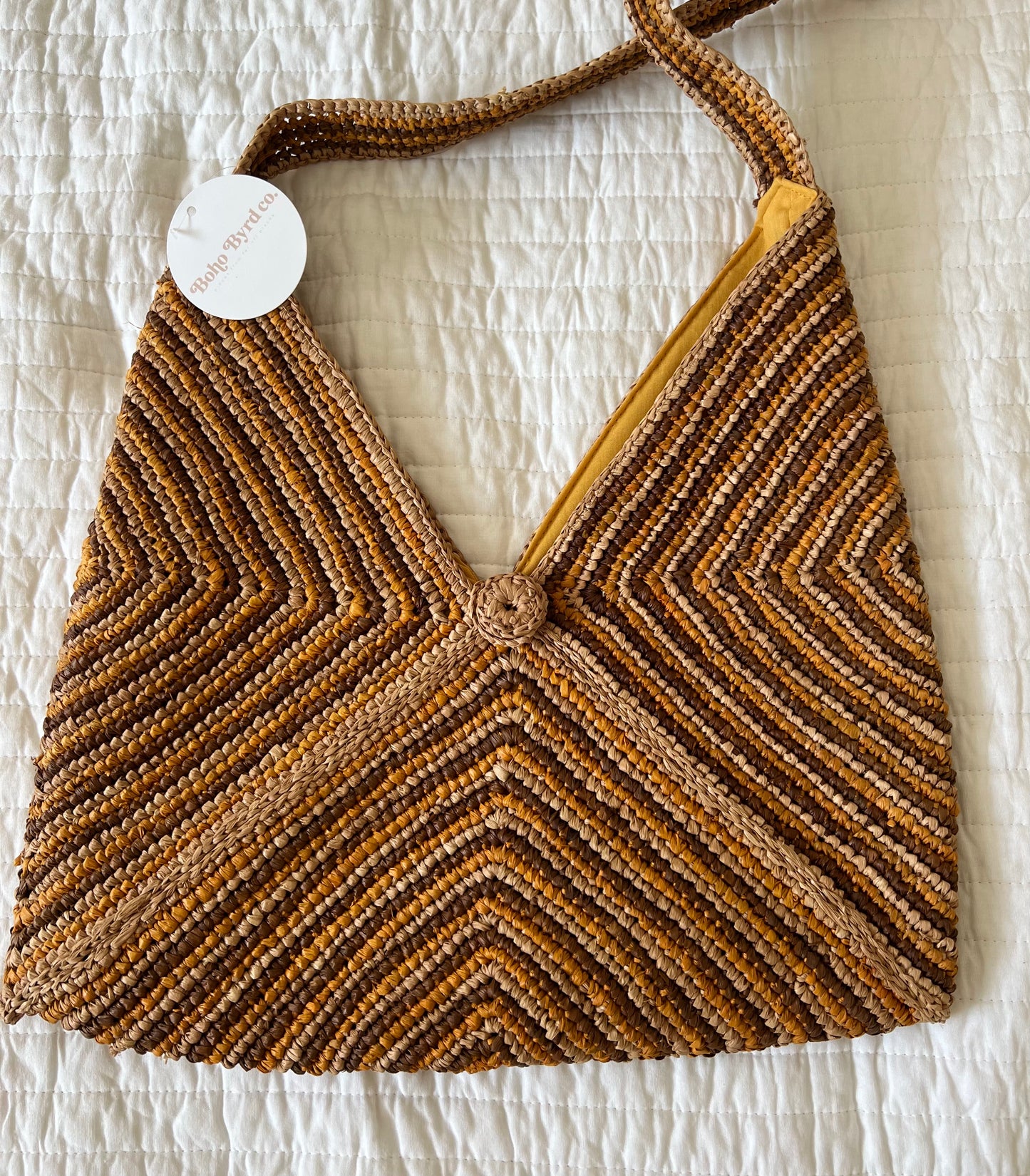 Handmade Raffia Crossbody Bag