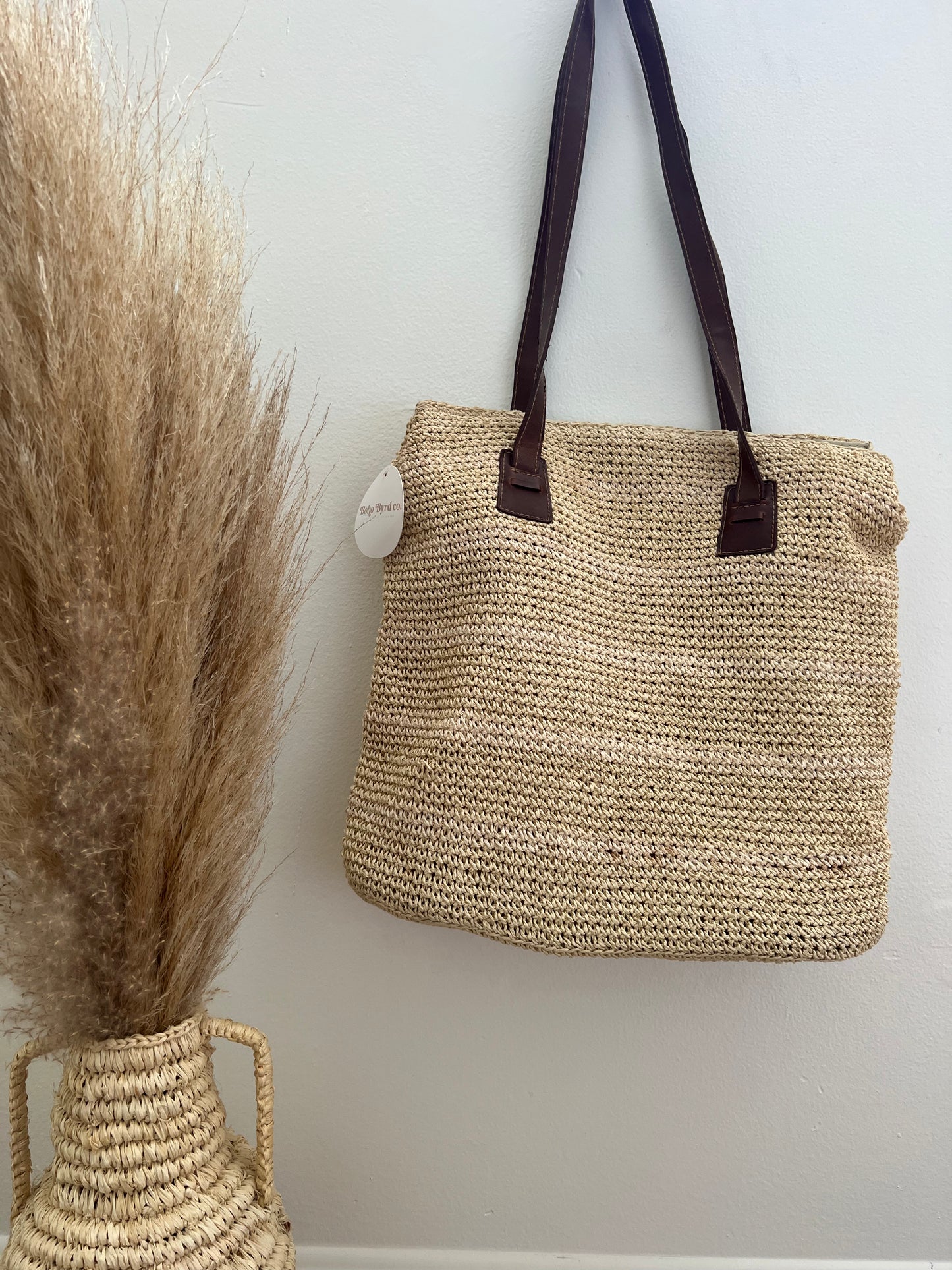 Oversized Straw Shoulder Bag