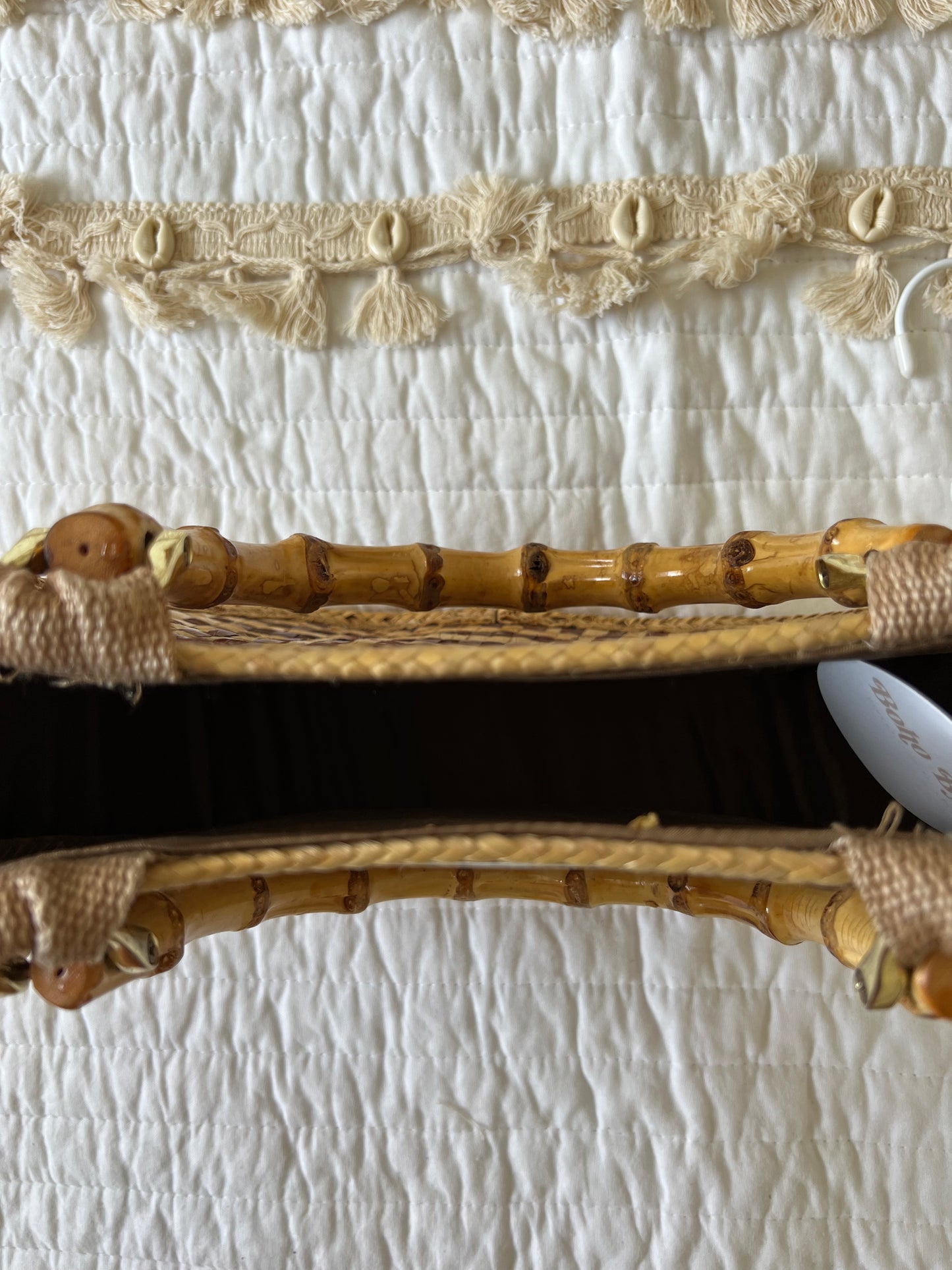 Small Straw + Bamboo Handbag