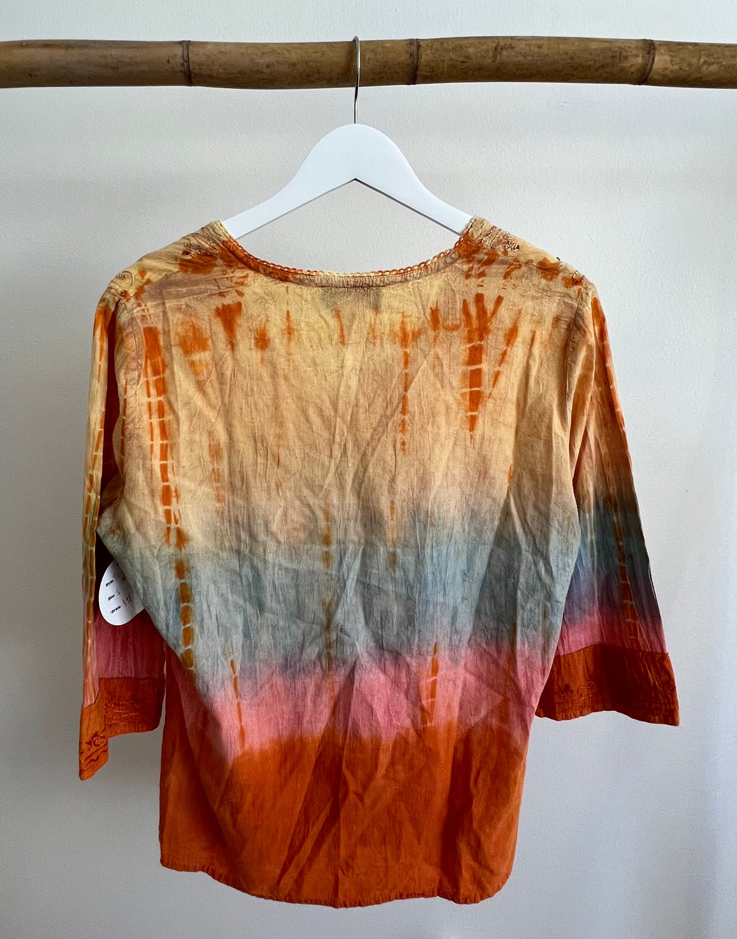 Tie Dye Embroidered Blouse