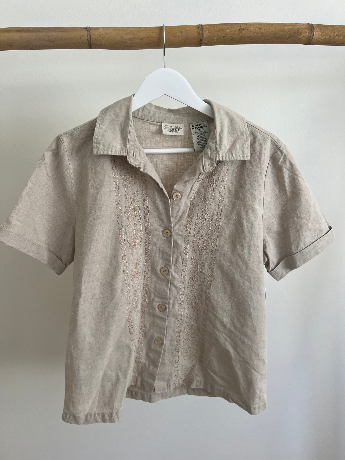 Vintage Embroidered Button Up