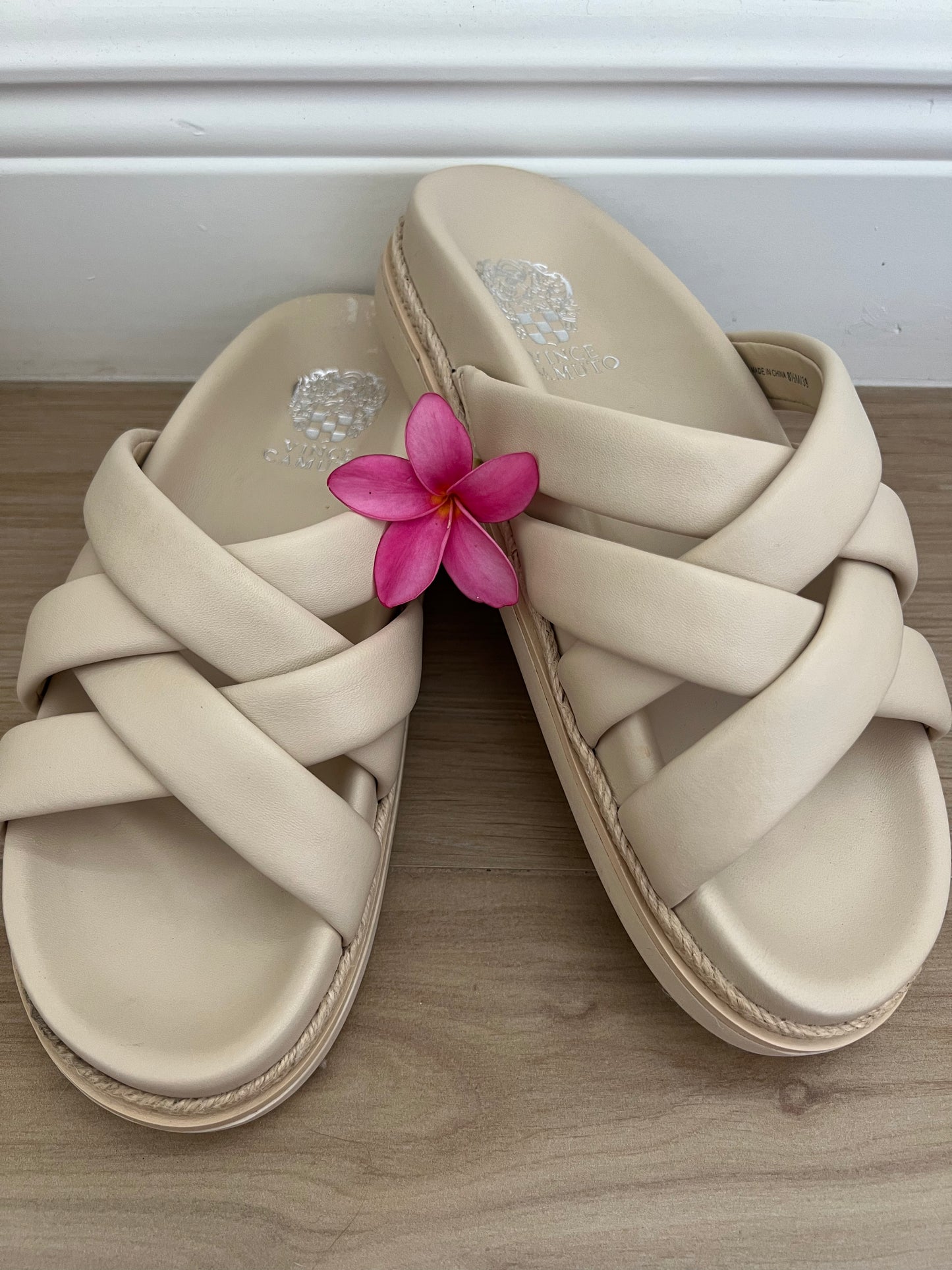 Puffy Leather Slides
