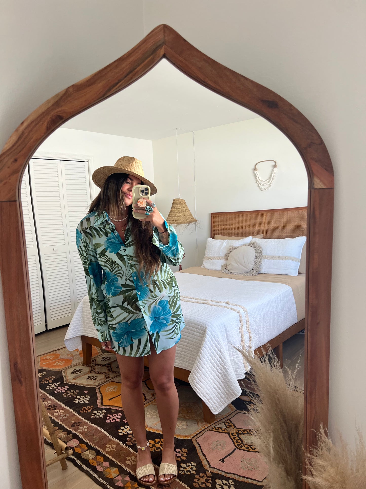 Mesh Hibiscus Dress