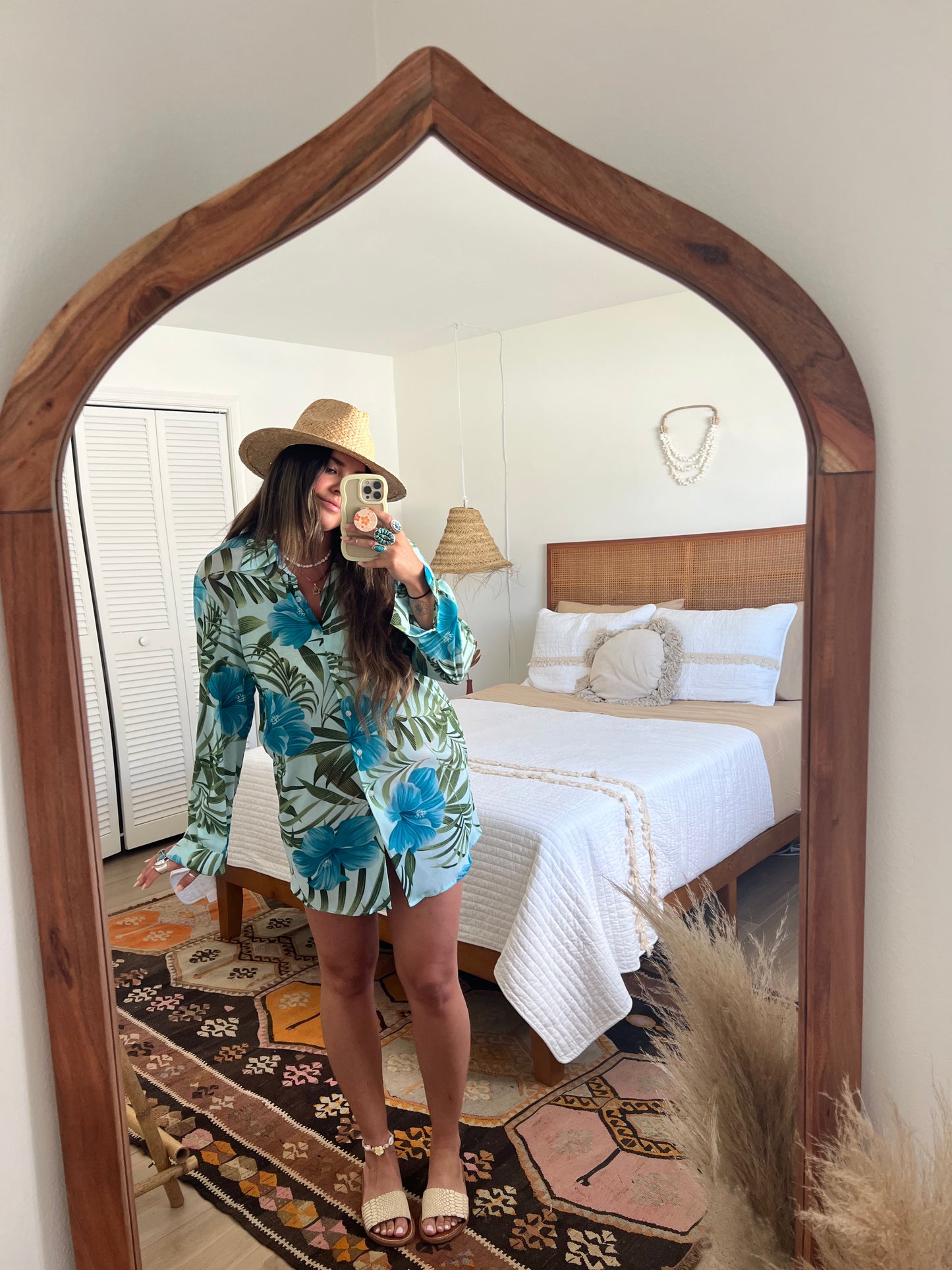 Mesh Hibiscus Dress