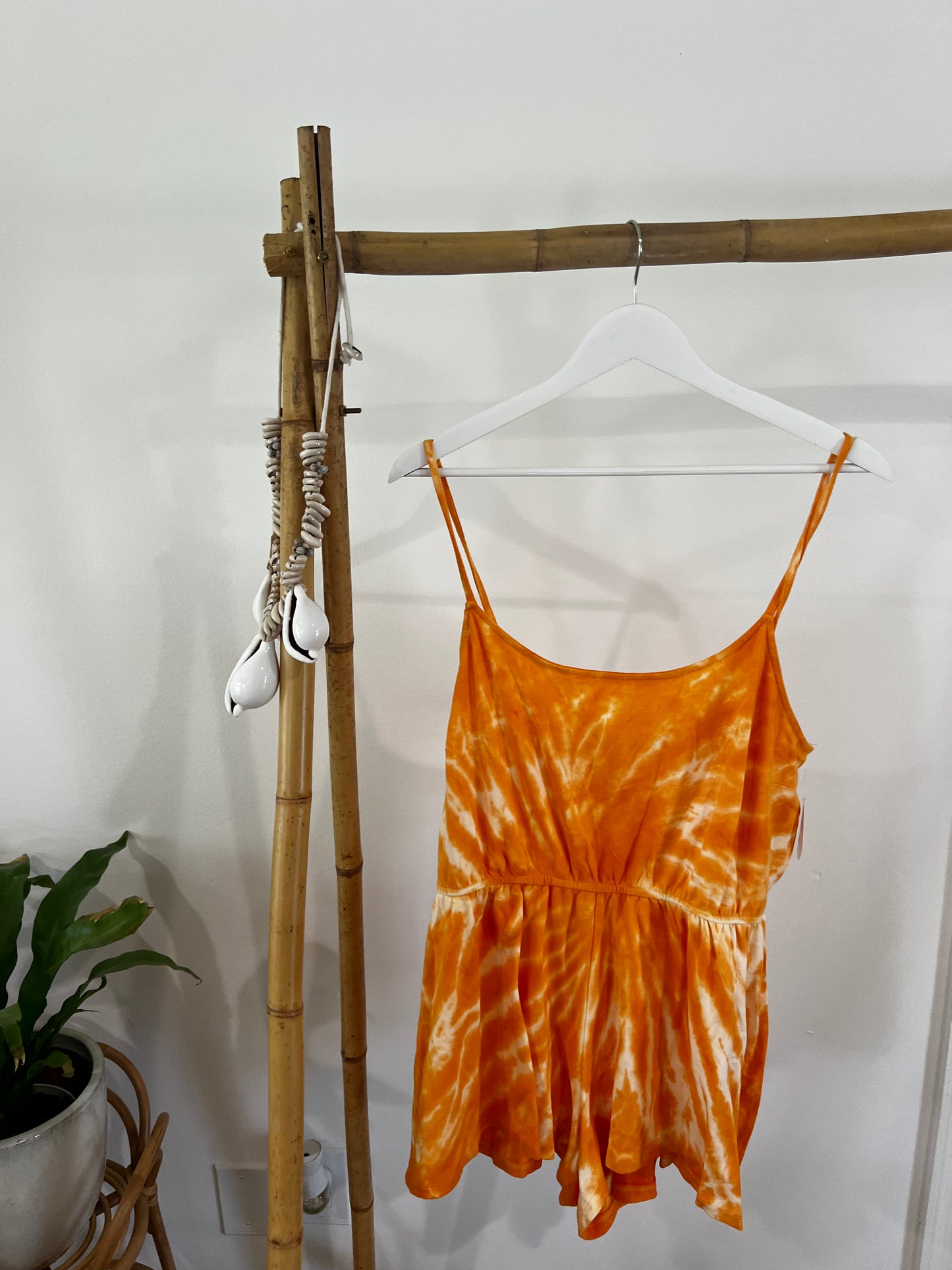 Orange Tie Dye Romper