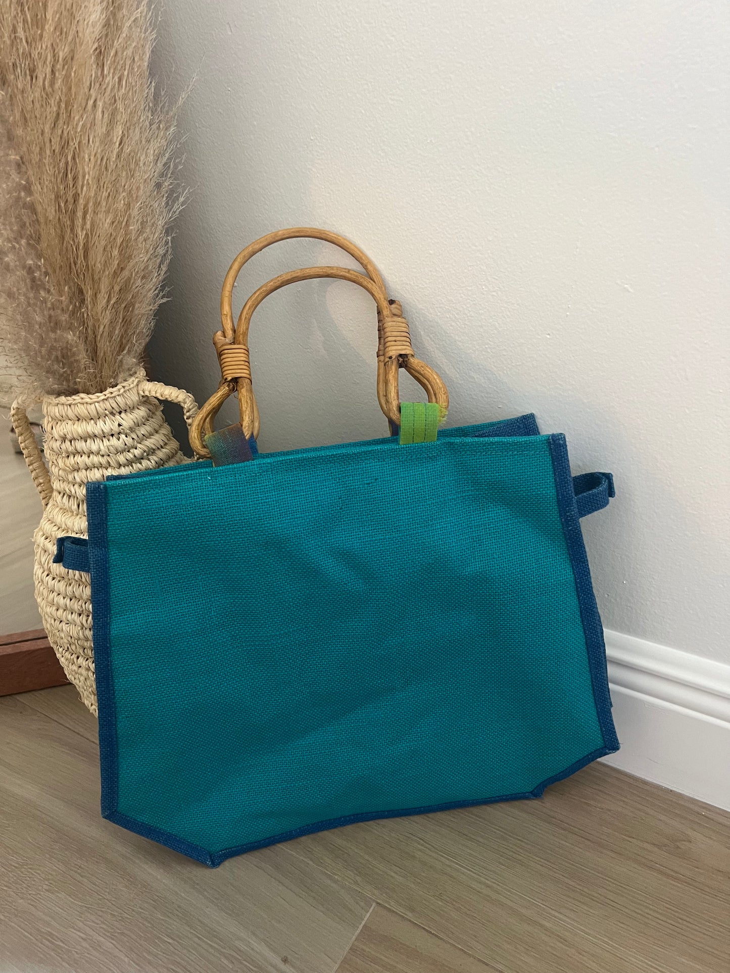 Tie Dye + Bamboo Handle Market Bag