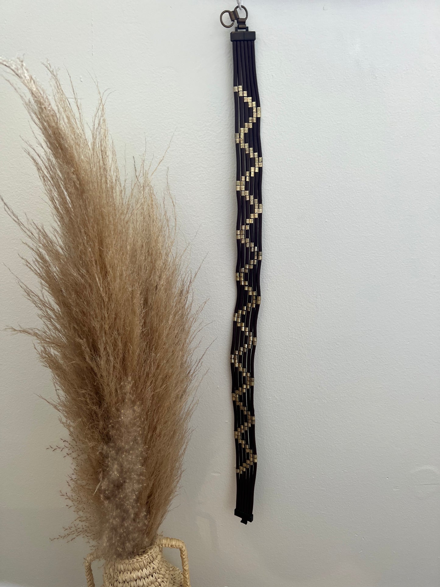 Zig-Zag Leather Belt