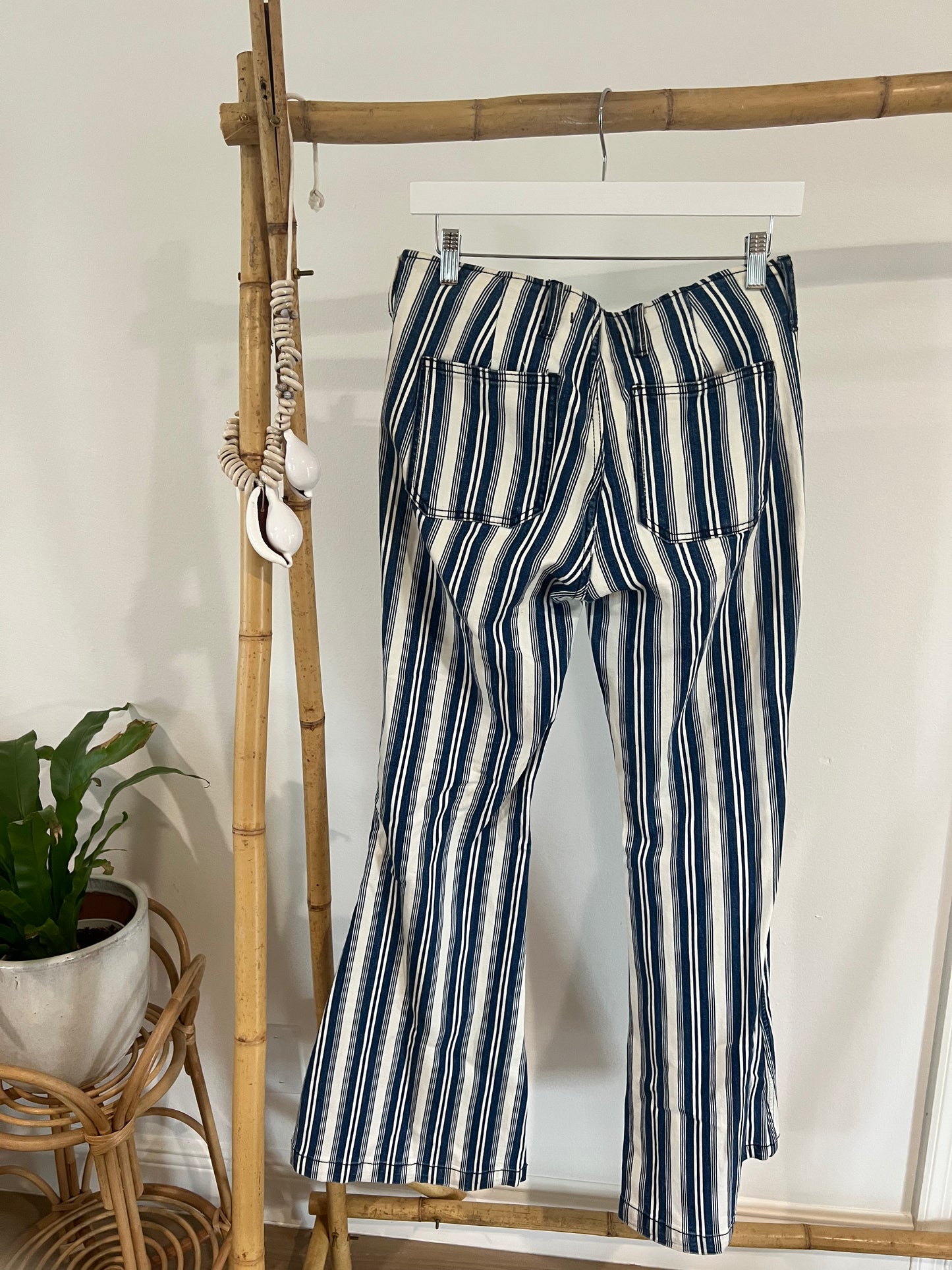 Beach Stripe Flare Jeans