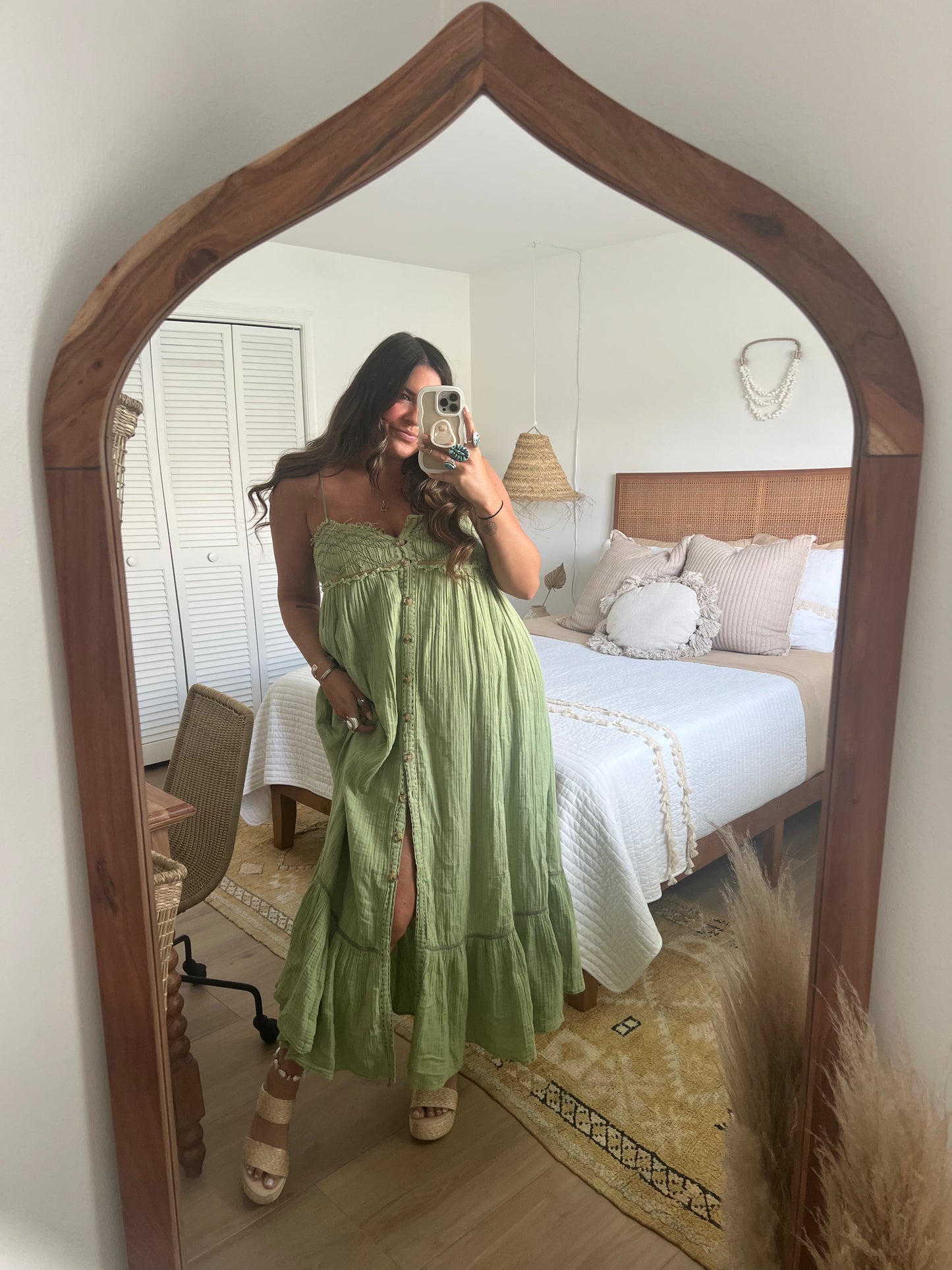 Cotton Strappy Maxi Dress