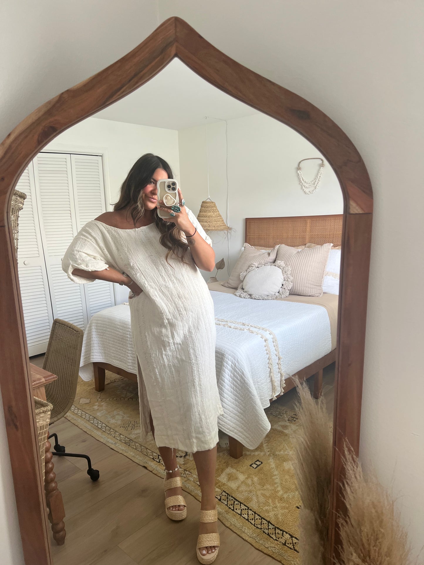 Cotton Textured Tee Dress
