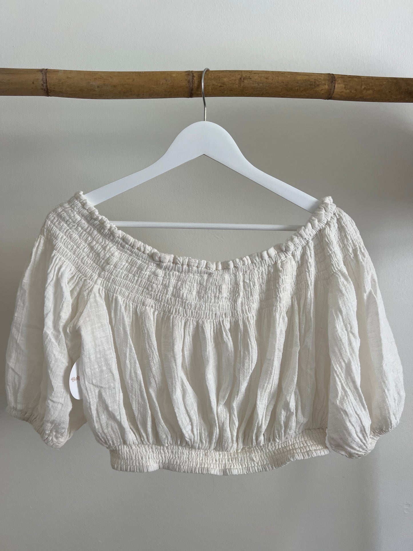 Gauze Off The Shoulder Blouse